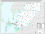 Queen Anne's Wall Map Premium Style